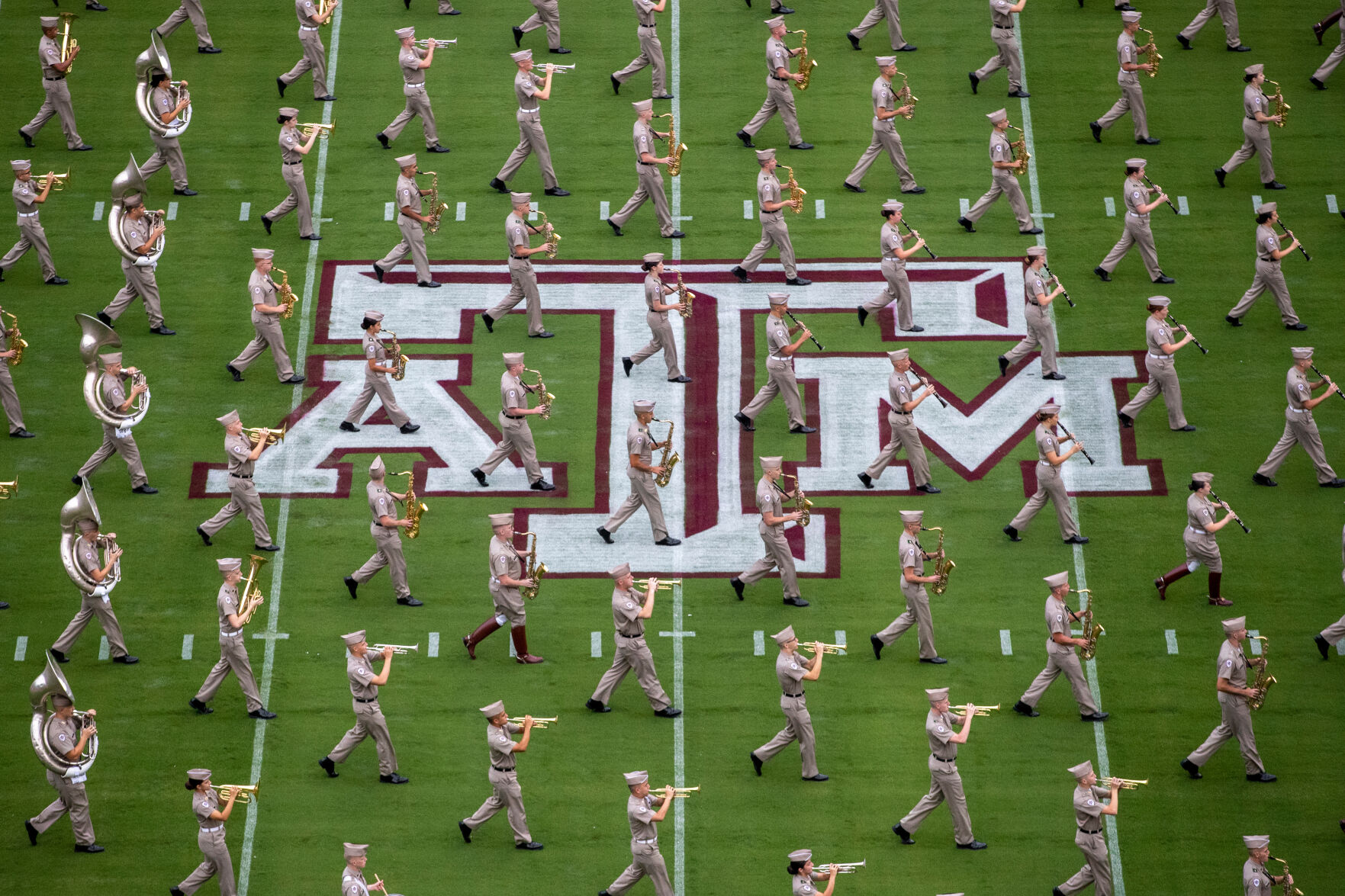 Aggie Band marches on Kyle Field